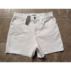 New J.Crew sz 25 High-rise denim short in white bf382 yfb1